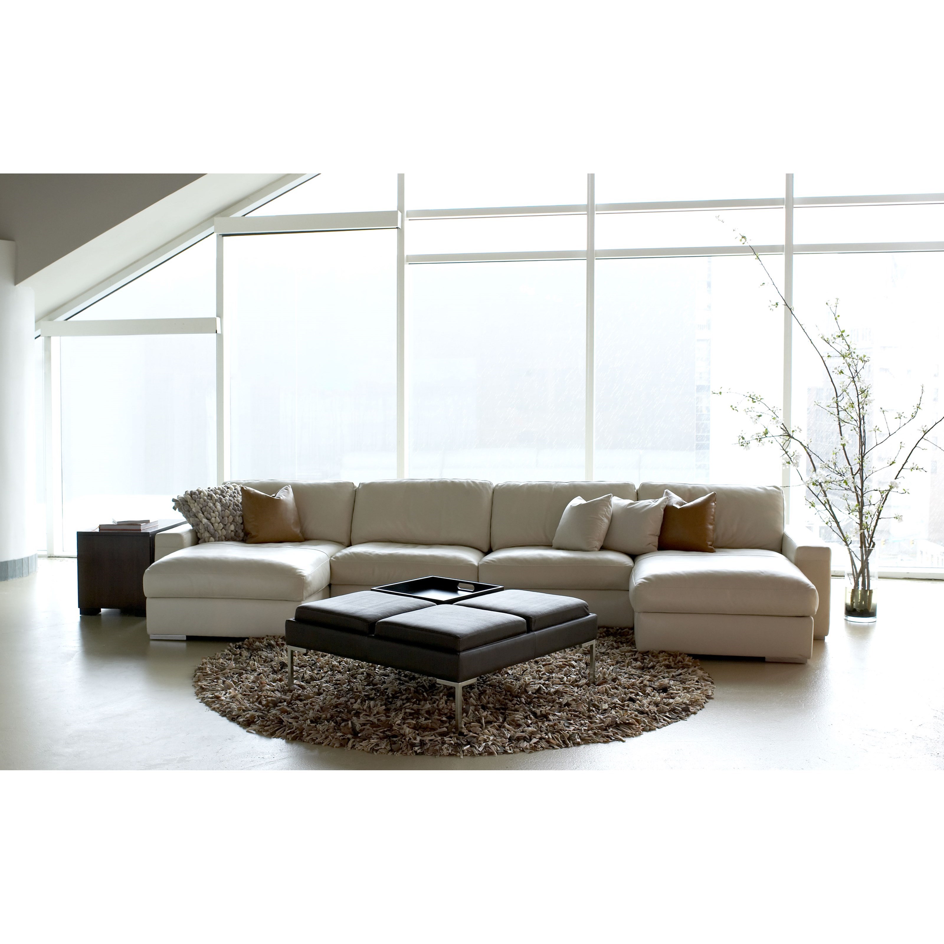 American Leather Westchester Contemporary 3Piece Sectional Sofa with